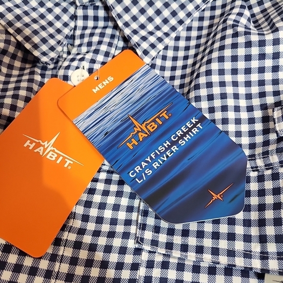 HABIT Crayfish Creek Long Sleeve Men’s X-Large Tech Button-up River Shirt NWT - Picture 9 of 10